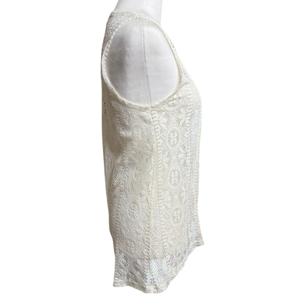 Mudd Ivory Crochet Open Cardigan XS/S Y2K Coquette Boho Lace - Picture 4 of 9